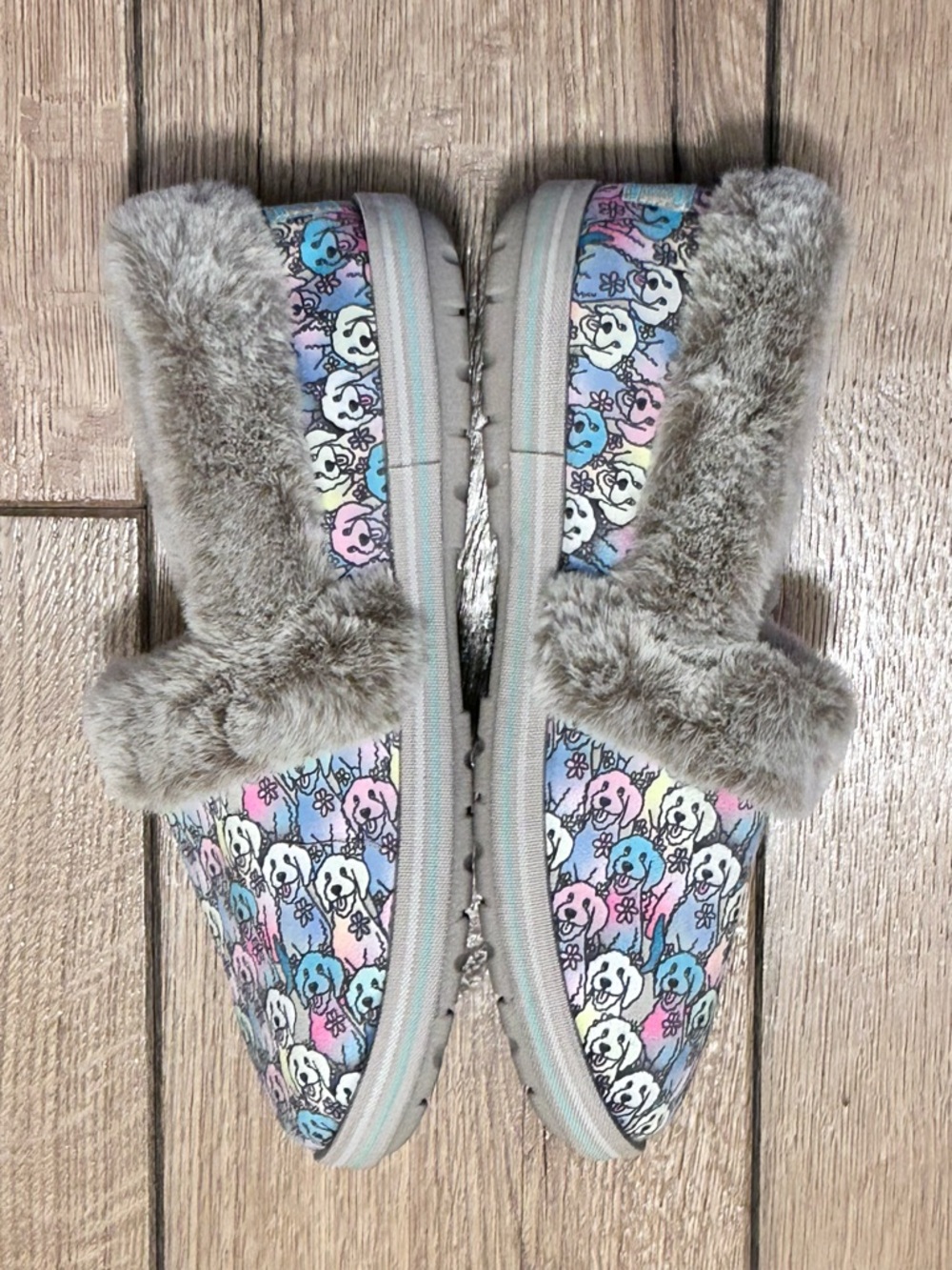 BOBS Skechers Too Cozy Winter Howl Aloha Doodle Slipper Faux Fur Women’s 8 NWOT - Picture 11 of 15